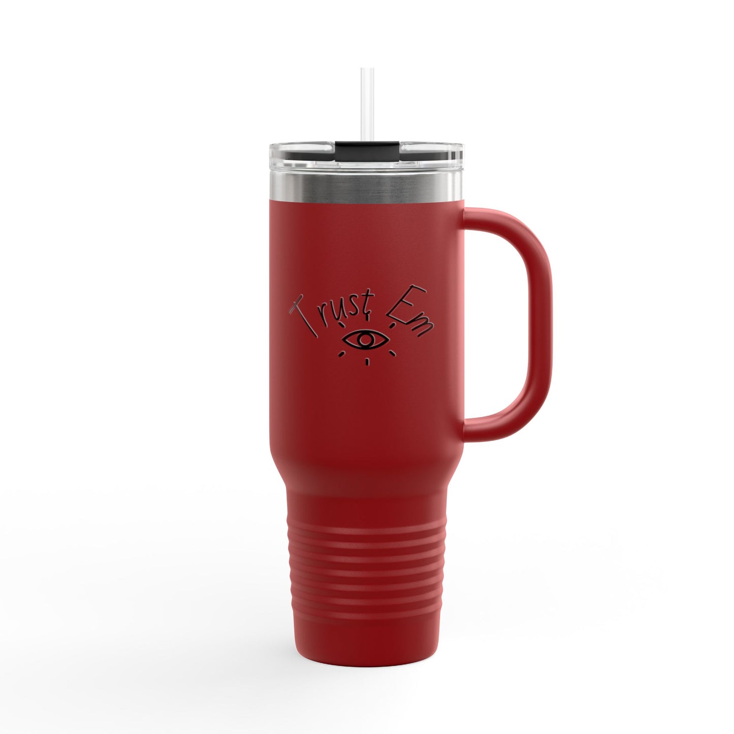 Insulated Travel Mug, 40oz - Trust Em | Perfect for On-the-Go, Gifts, Road Trips, Coffee Lovers, and Unique Celebrations