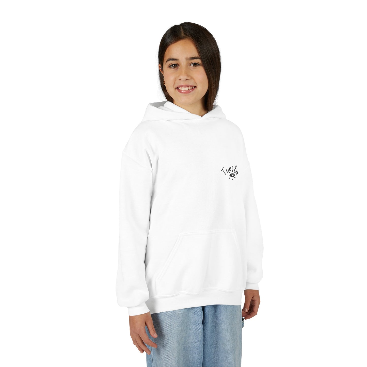 Trust Em Youth Hoodie - Cozy Sweatshirt for Teens, Casual Style, Perfect Gift for Birthdays, Holidays, Everyday Wear