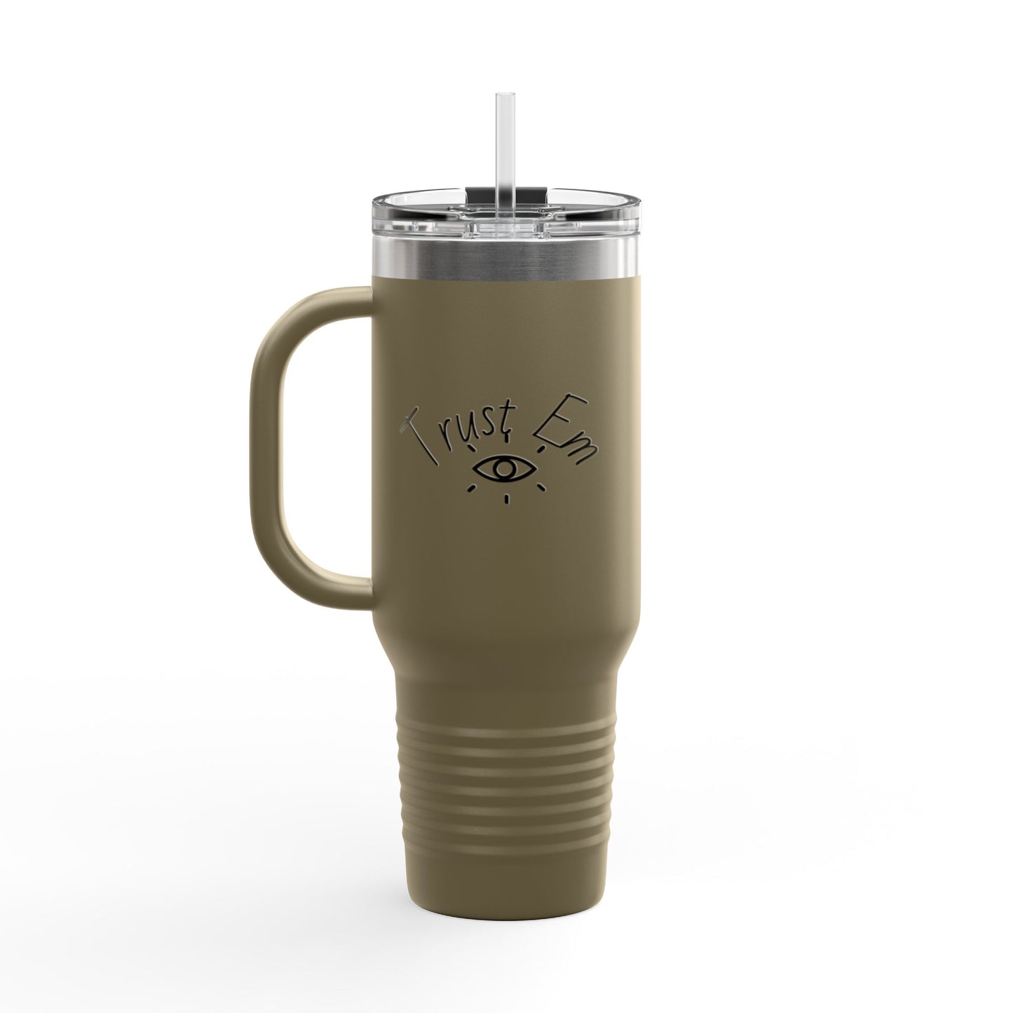 Insulated Travel Mug, 40oz - Trust Em | Perfect for On-the-Go, Gifts, Road Trips, Coffee Lovers, and Unique Celebrations