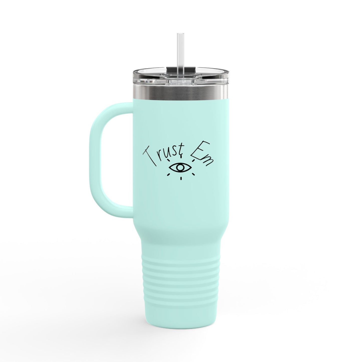 Insulated Travel Mug, 40oz - Trust Em | Perfect for On-the-Go, Gifts, Road Trips, Coffee Lovers, and Unique Celebrations