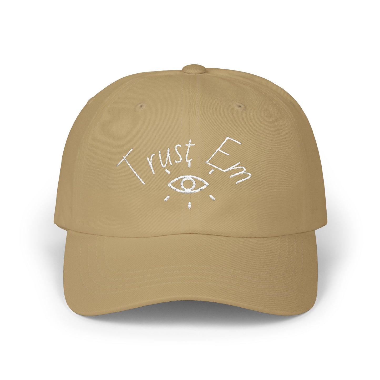 Classic Dad Cap with 'Trust Em' Design, Casual Hat for Dads, Gift for Father's Day, Relaxed Fit for Everyday Wear, Family Outing