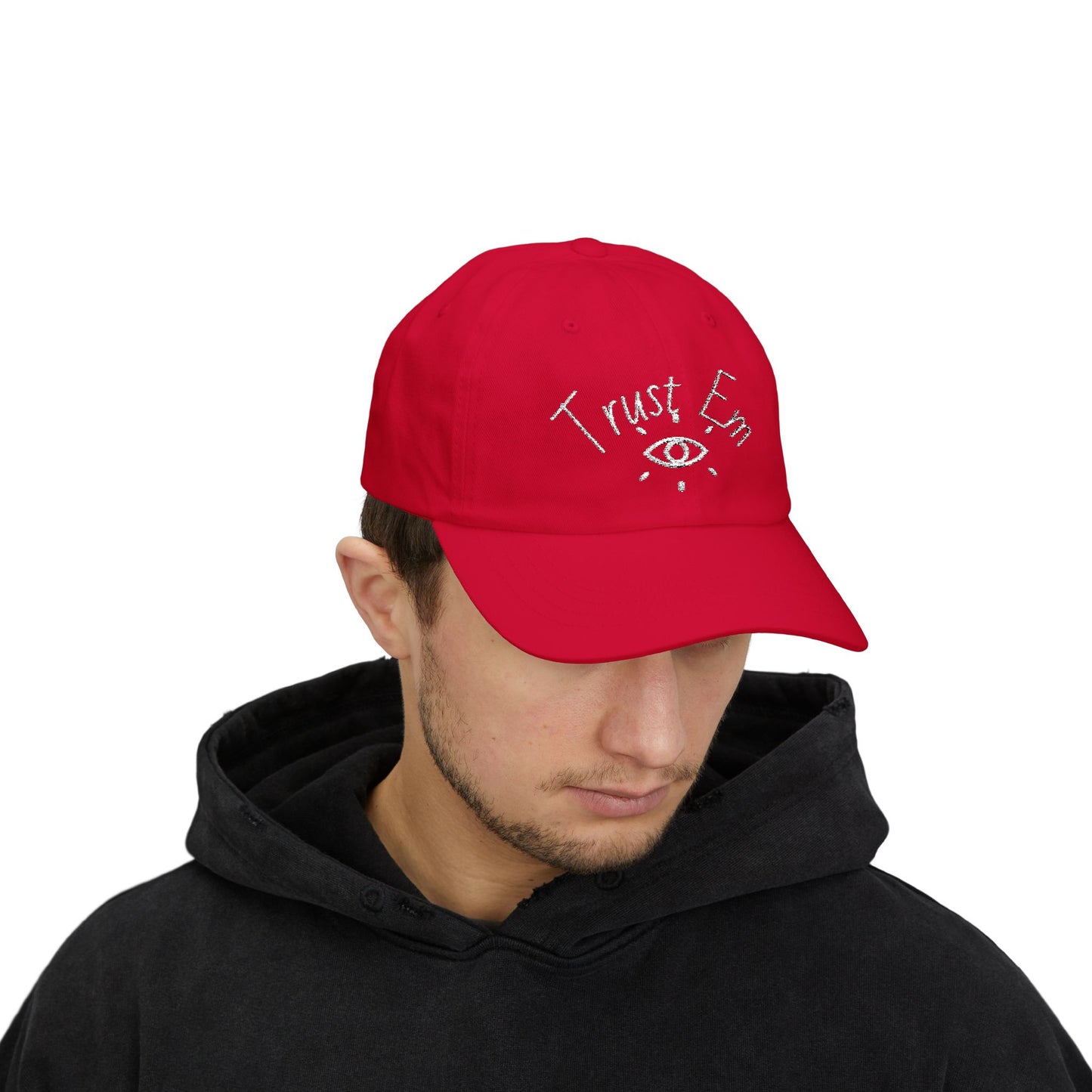 Classic Dad Cap with 'Trust Em' Design, Casual Hat for Dads, Gift for Father's Day, Relaxed Fit for Everyday Wear, Family Outing