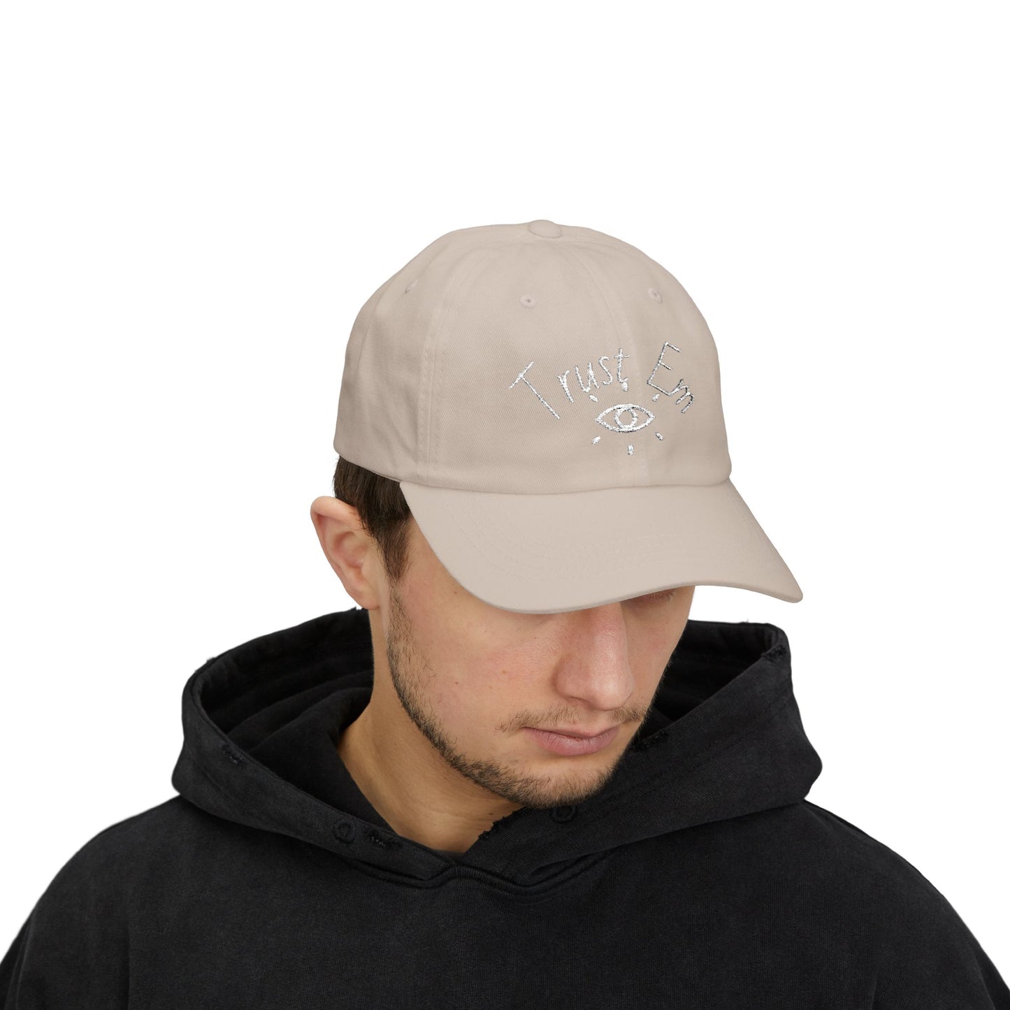 Classic Dad Cap with 'Trust Em' Design, Casual Hat for Dads, Gift for Father's Day, Relaxed Fit for Everyday Wear, Family Outing