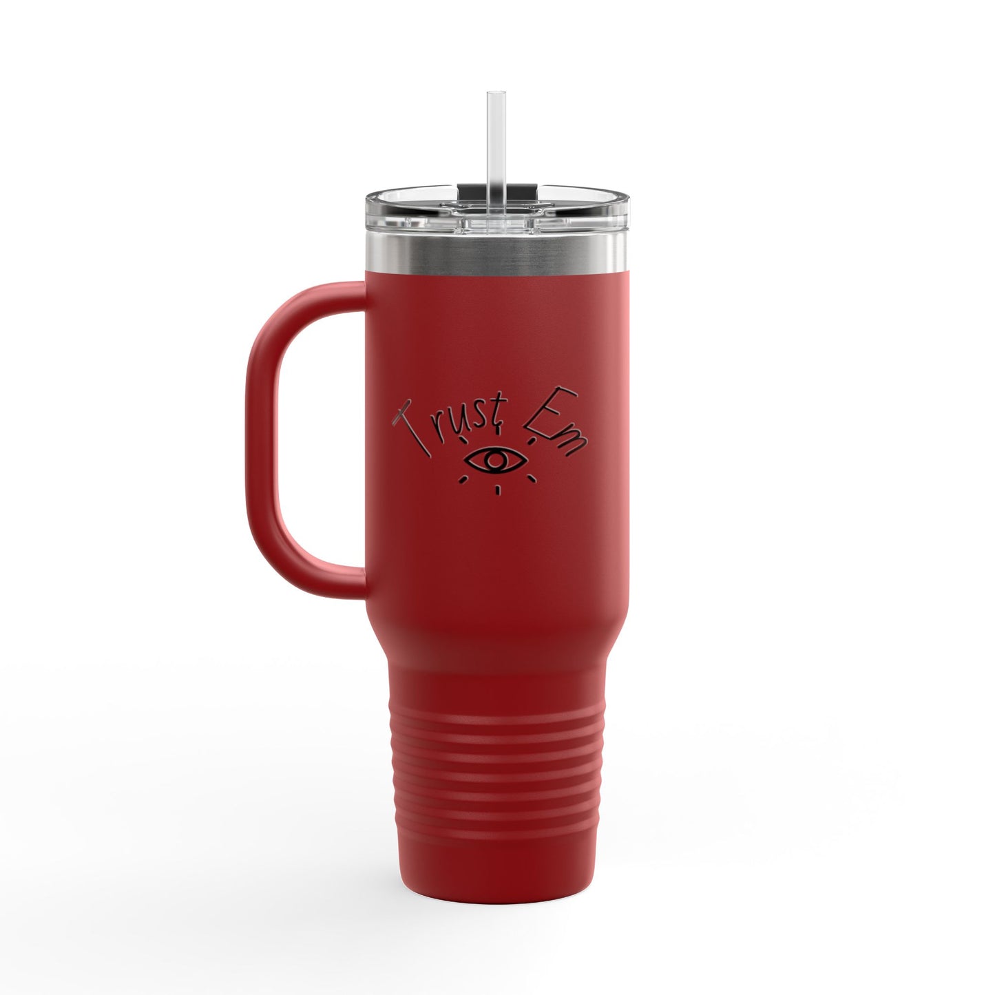 Insulated Travel Mug, 40oz - Trust Em | Perfect for On-the-Go, Gifts, Road Trips, Coffee Lovers, and Unique Celebrations