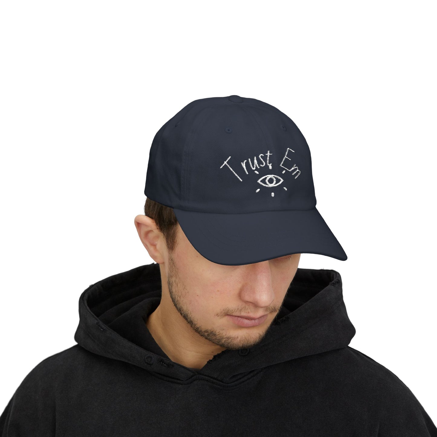 Classic Dad Cap with 'Trust Em' Design, Casual Hat for Dads, Gift for Father's Day, Relaxed Fit for Everyday Wear, Family Outing