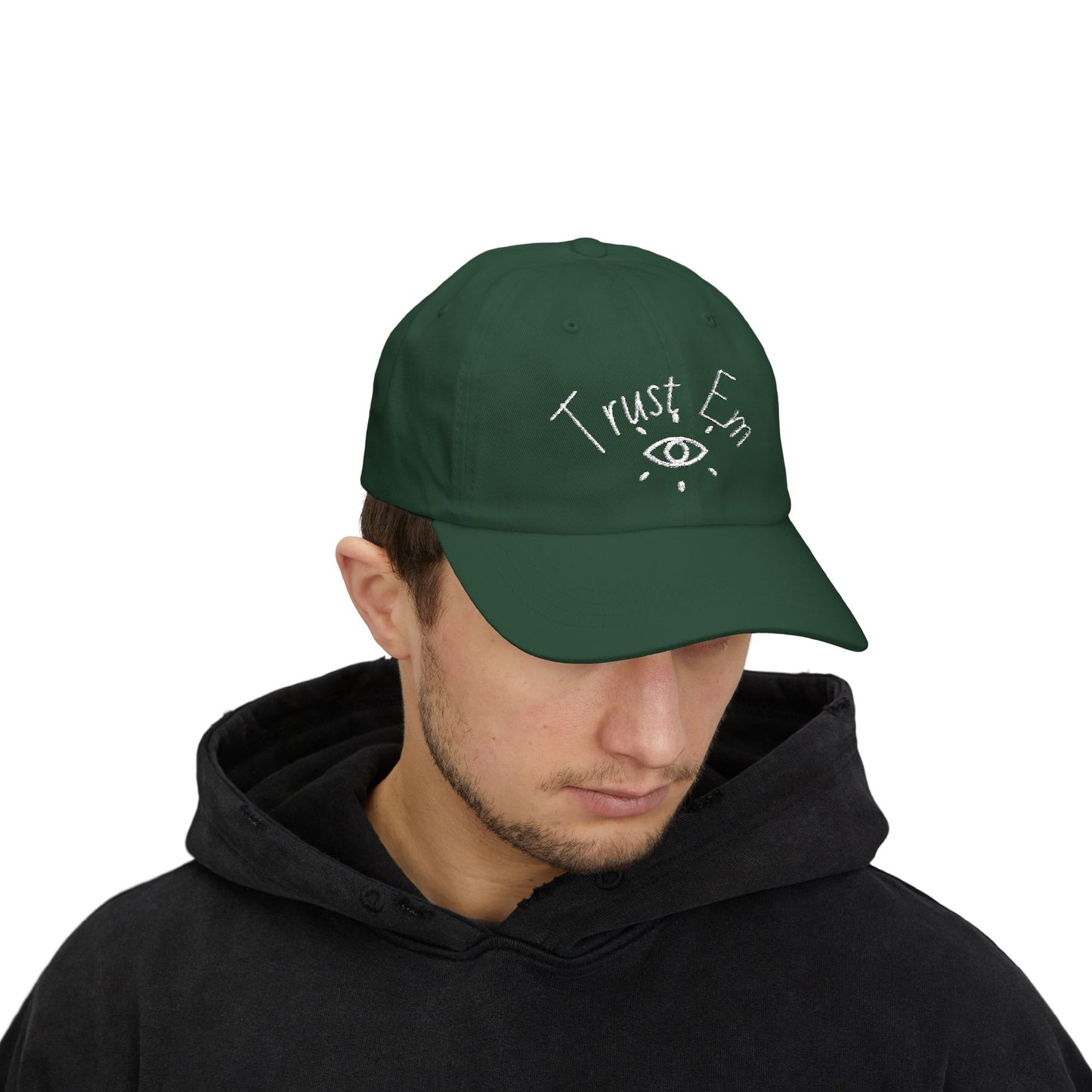Classic Dad Cap with 'Trust Em' Design, Casual Hat for Dads, Gift for Father's Day, Relaxed Fit for Everyday Wear, Family Outing