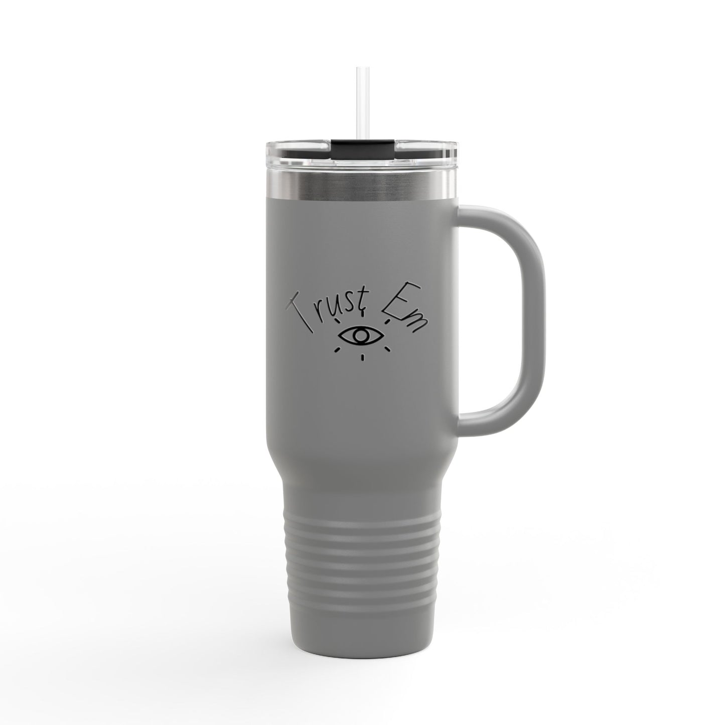 Insulated Travel Mug, 40oz - Trust Em | Perfect for On-the-Go, Gifts, Road Trips, Coffee Lovers, and Unique Celebrations