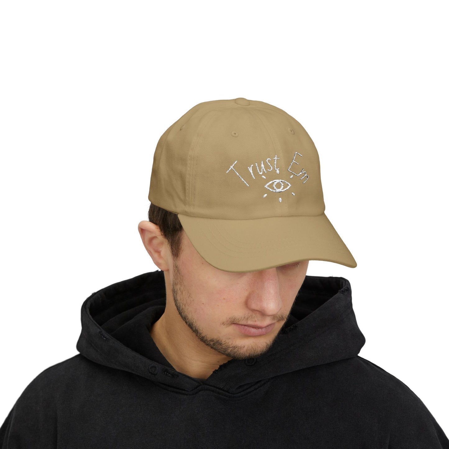 Classic Dad Cap with 'Trust Em' Design, Casual Hat for Dads, Gift for Father's Day, Relaxed Fit for Everyday Wear, Family Outing