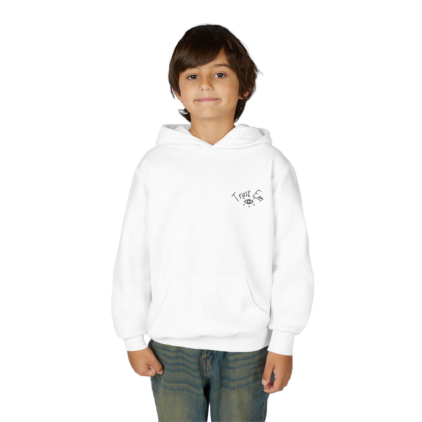 Trust Em Youth Hoodie - Cozy Sweatshirt for Teens, Casual Style, Perfect Gift for Birthdays, Holidays, Everyday Wear