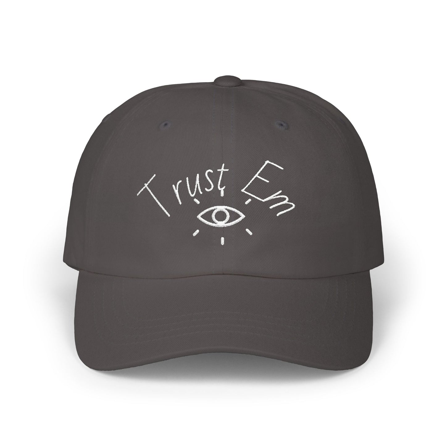 Classic Dad Cap with 'Trust Em' Design, Casual Hat for Dads, Gift for Father's Day, Relaxed Fit for Everyday Wear, Family Outing