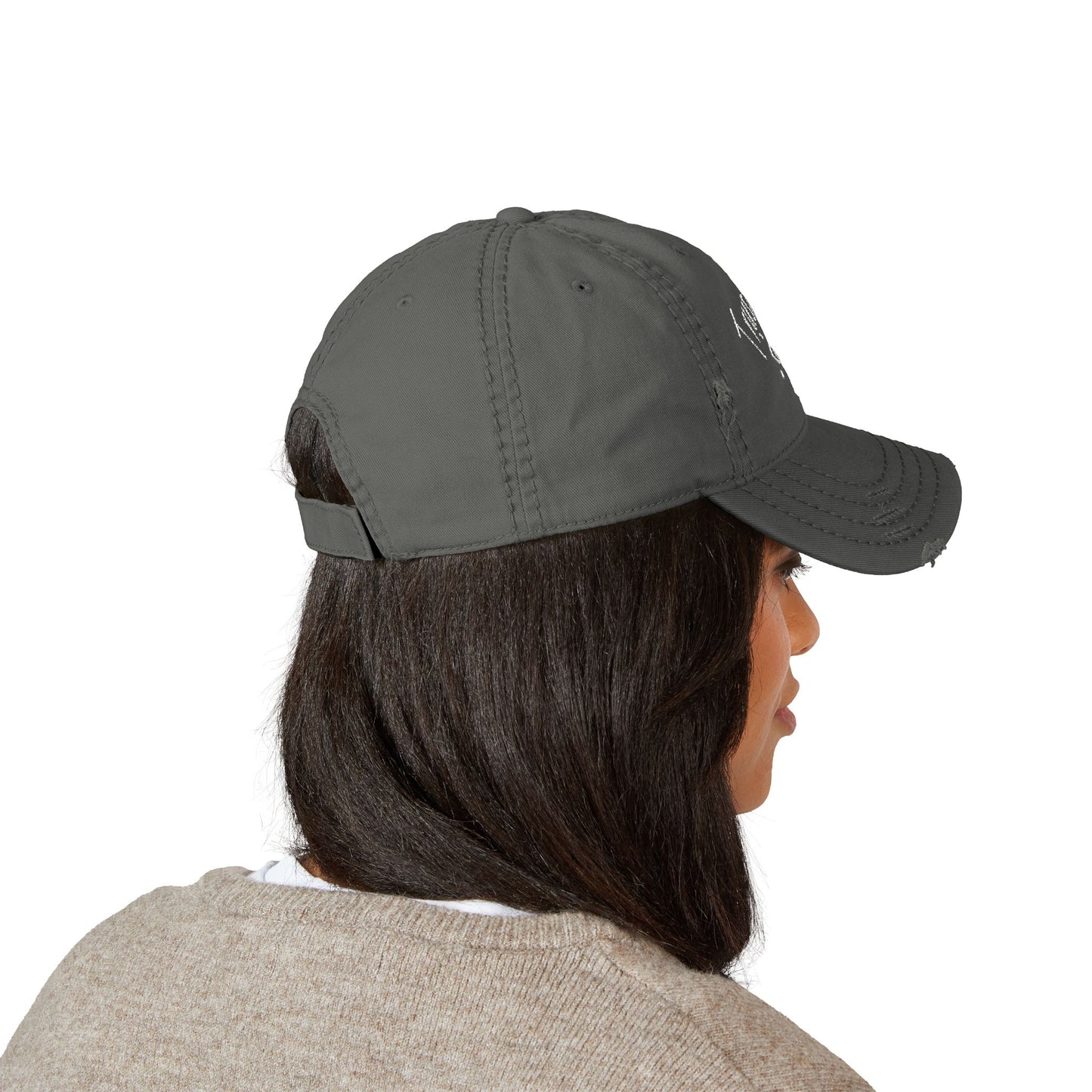 Distressed Dad Hat with 'Trust Em' Embroidery | Casual Style | Gift for Dads, Birthdays, Everyday Use | Adjustable Cap | Trendy Accessories