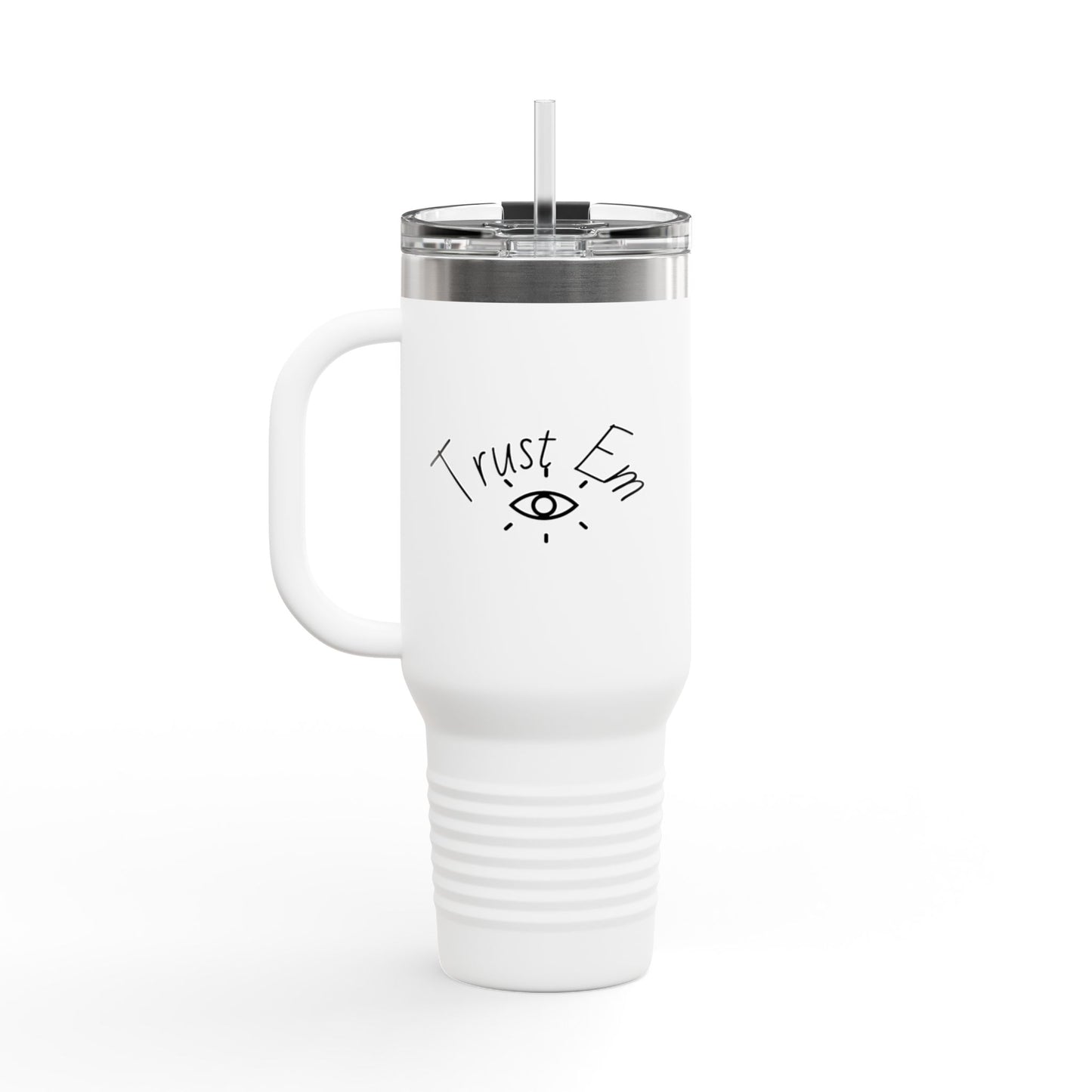 Insulated Travel Mug, 40oz - Trust Em | Perfect for On-the-Go, Gifts, Road Trips, Coffee Lovers, and Unique Celebrations