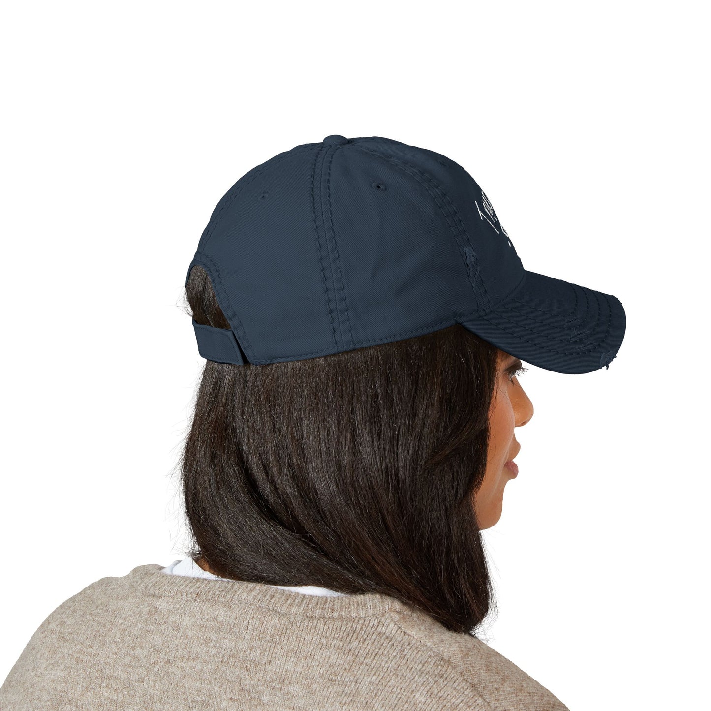 Distressed Dad Hat with 'Trust Em' Embroidery | Casual Style | Gift for Dads, Birthdays, Everyday Use | Adjustable Cap | Trendy Accessories