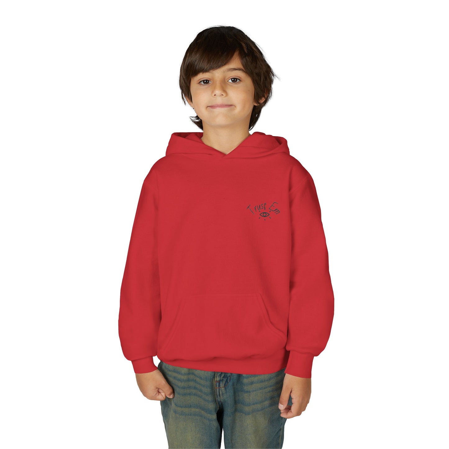 Trust Em Youth Hoodie - Cozy Sweatshirt for Teens, Casual Style, Perfect Gift for Birthdays, Holidays, Everyday Wear
