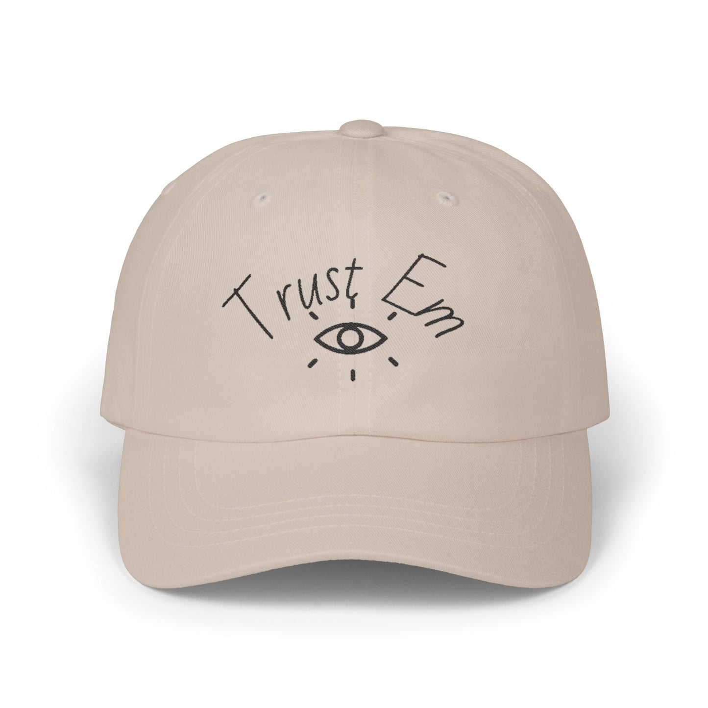Stylish Dad Cap with 'Trust Em' Embroidery, Father's Day Gift, Casual Outdoor Hat, Gift for Dad, Trendy Fashion Accessory