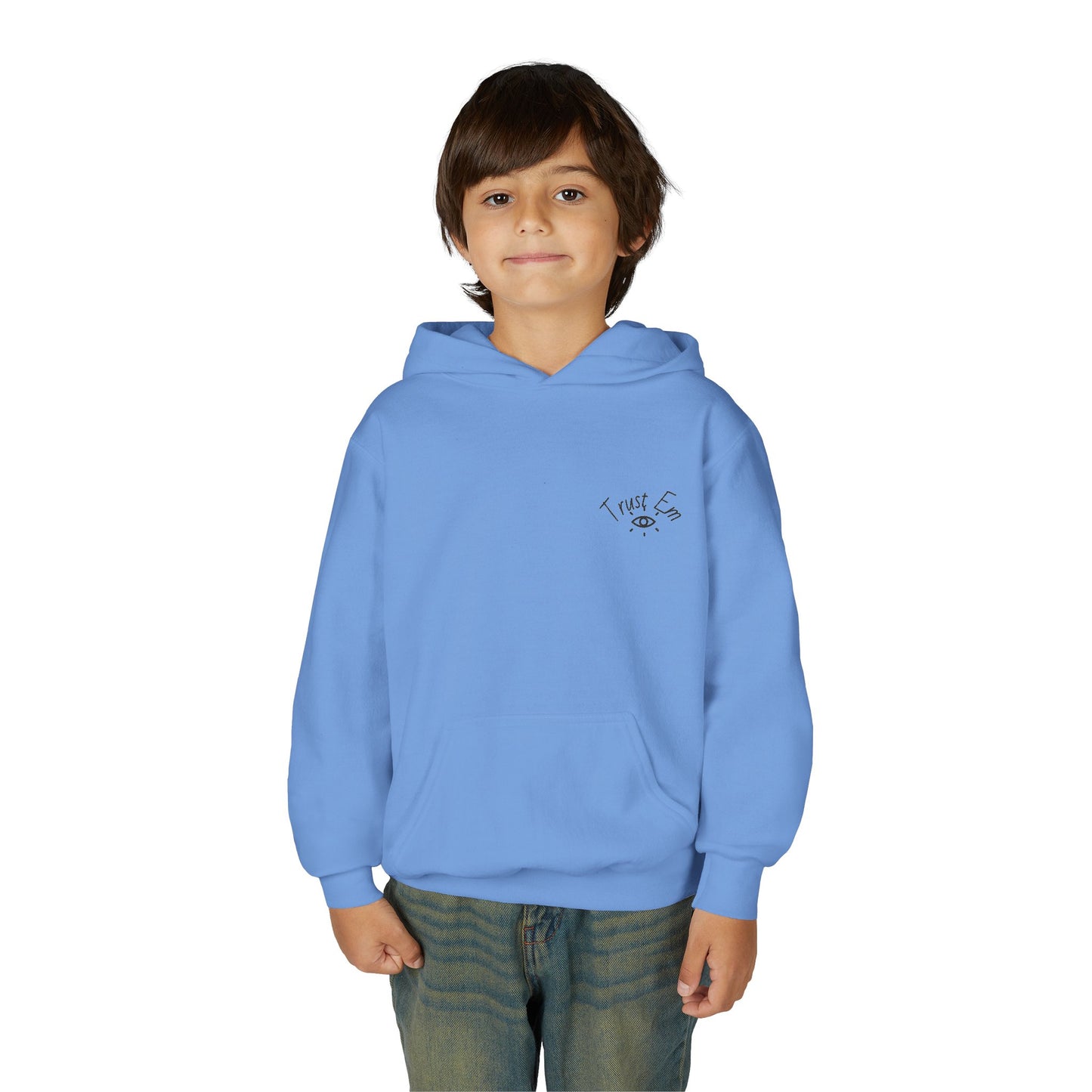 Trust Em Youth Hoodie - Cozy Sweatshirt for Teens, Casual Style, Perfect Gift for Birthdays, Holidays, Everyday Wear