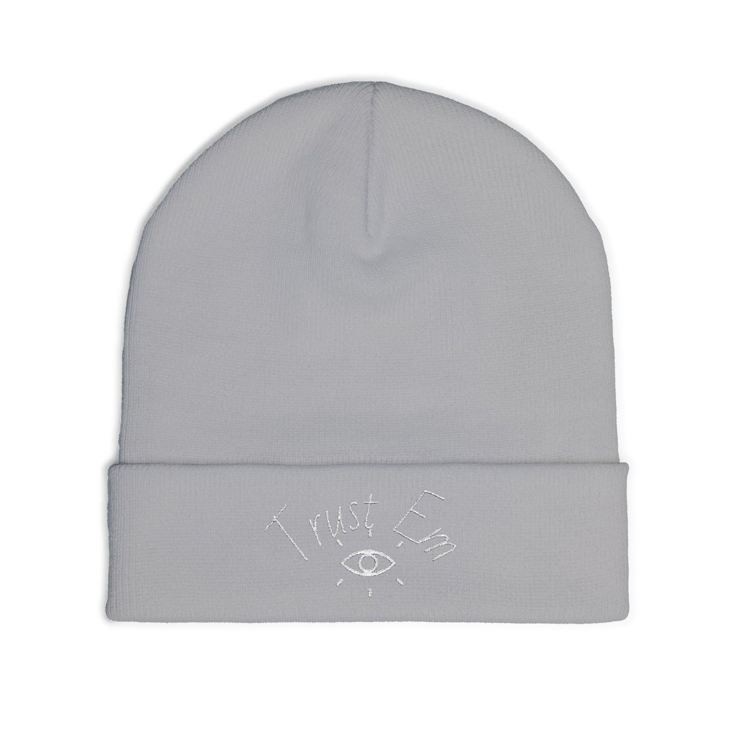 Trust Em Embroidered Knit Beanie, Cozy Winter Hat, Gift for Friends, Stylish Beanie, Casual Accessories, Perfect for Cold Weather