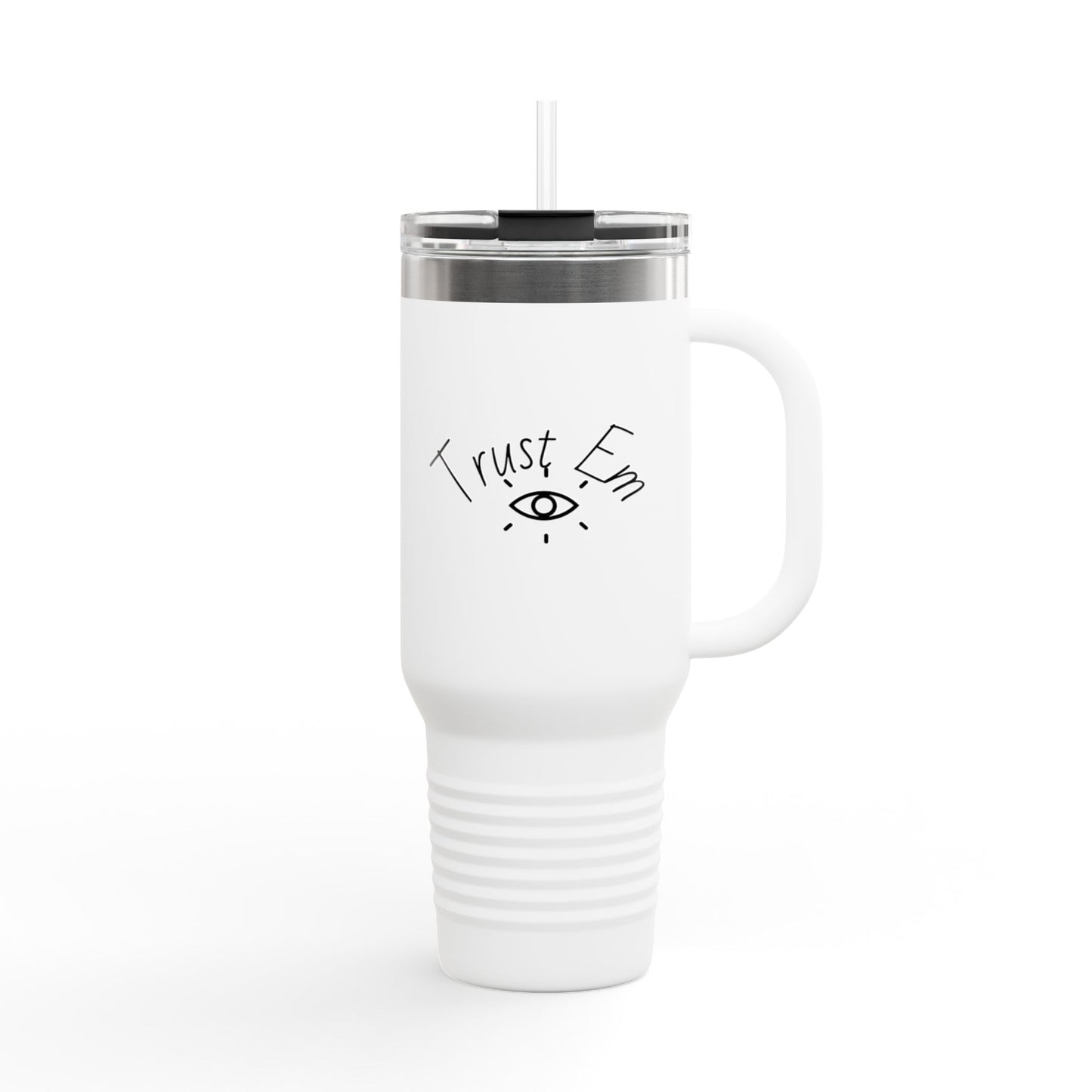 Insulated Travel Mug, 40oz - Trust Em | Perfect for On-the-Go, Gifts, Road Trips, Coffee Lovers, and Unique Celebrations